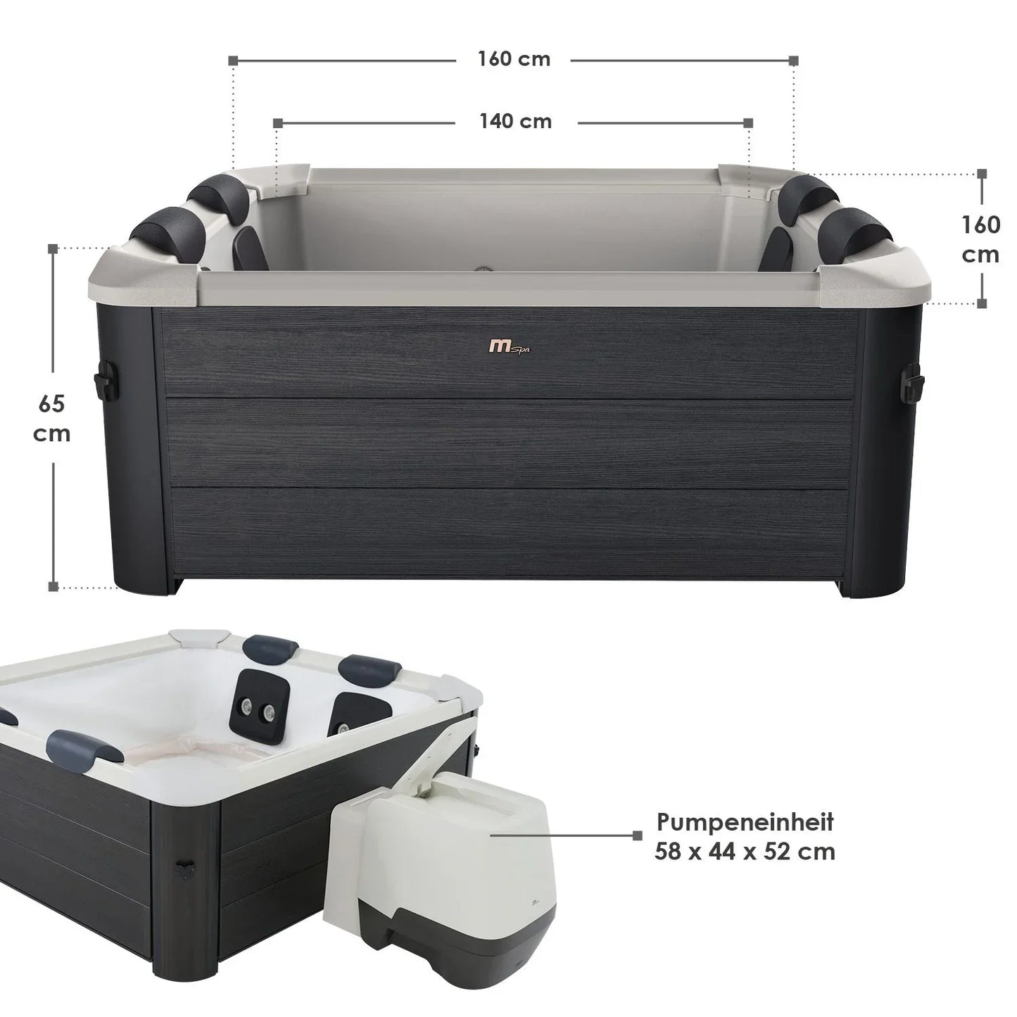 2026 Spa Whirlpool Oslo con iluminación LED