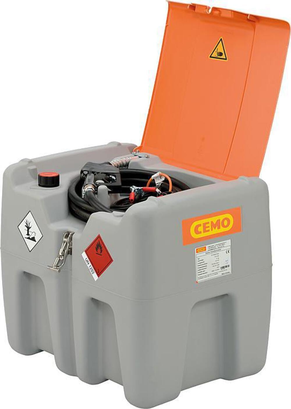 Mobile Dieseltankanlage Typ DT-Mobil Easy 210 l mit Elektropumpe CENTRI SP30 und Klappdeckel