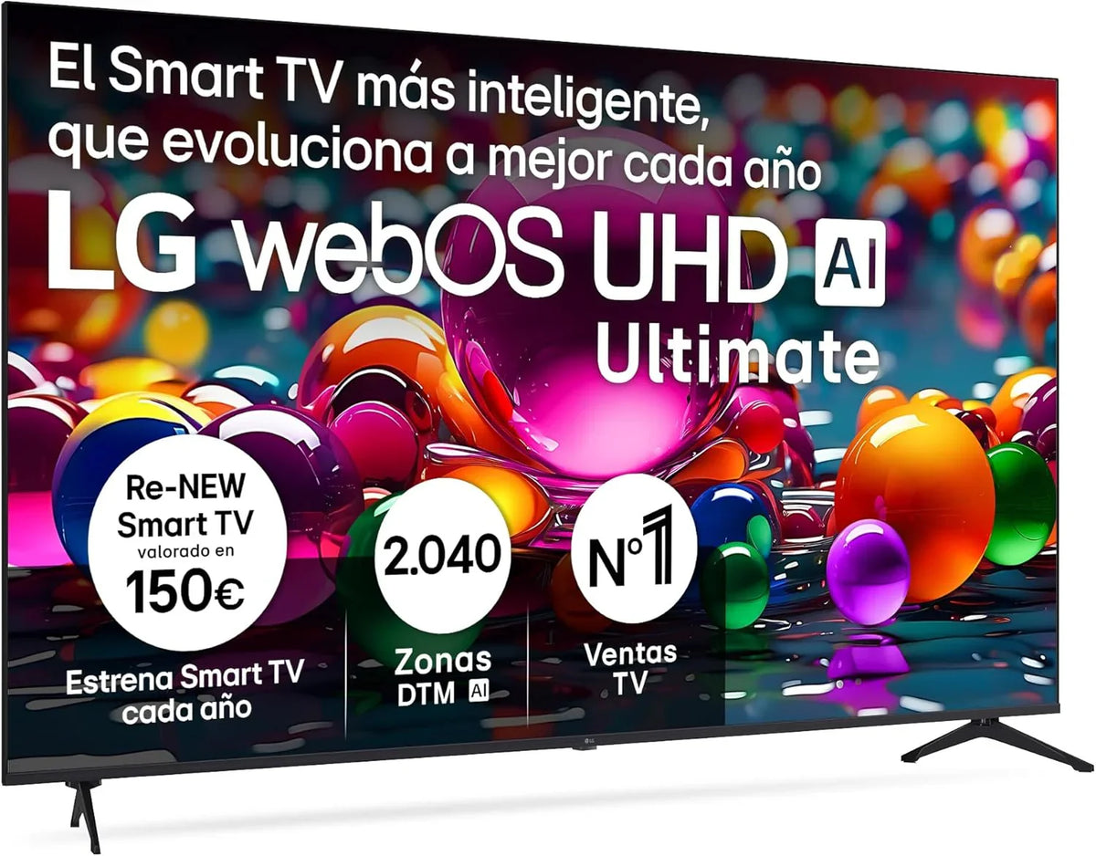 LG 43UA73006LA - TV 43", UHD 4K, WebOS 25, Ultimate IA, HDR10 Pro, Super Upscaling, Dolby Digital Plus, Google Assistant, Black