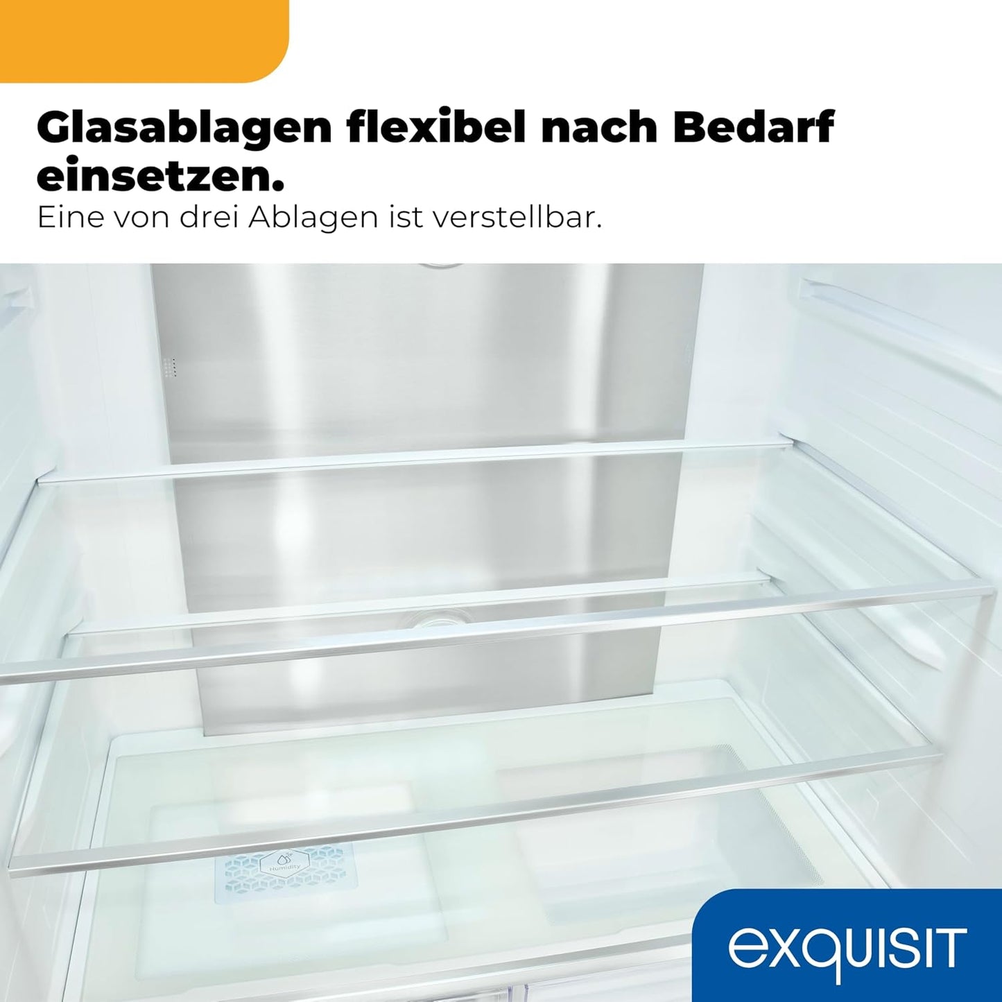 Exquisit Frenchdoor Kühl-Gefrierkombination | 506 l Nutzinhalt, Energieklasse E, 41 dB, No Frost Kühlen & Gefrieren, Schnellgefrieren, Wasserspender, LED, Elektronik | FD5490-160-WS-200E inoxlook-az