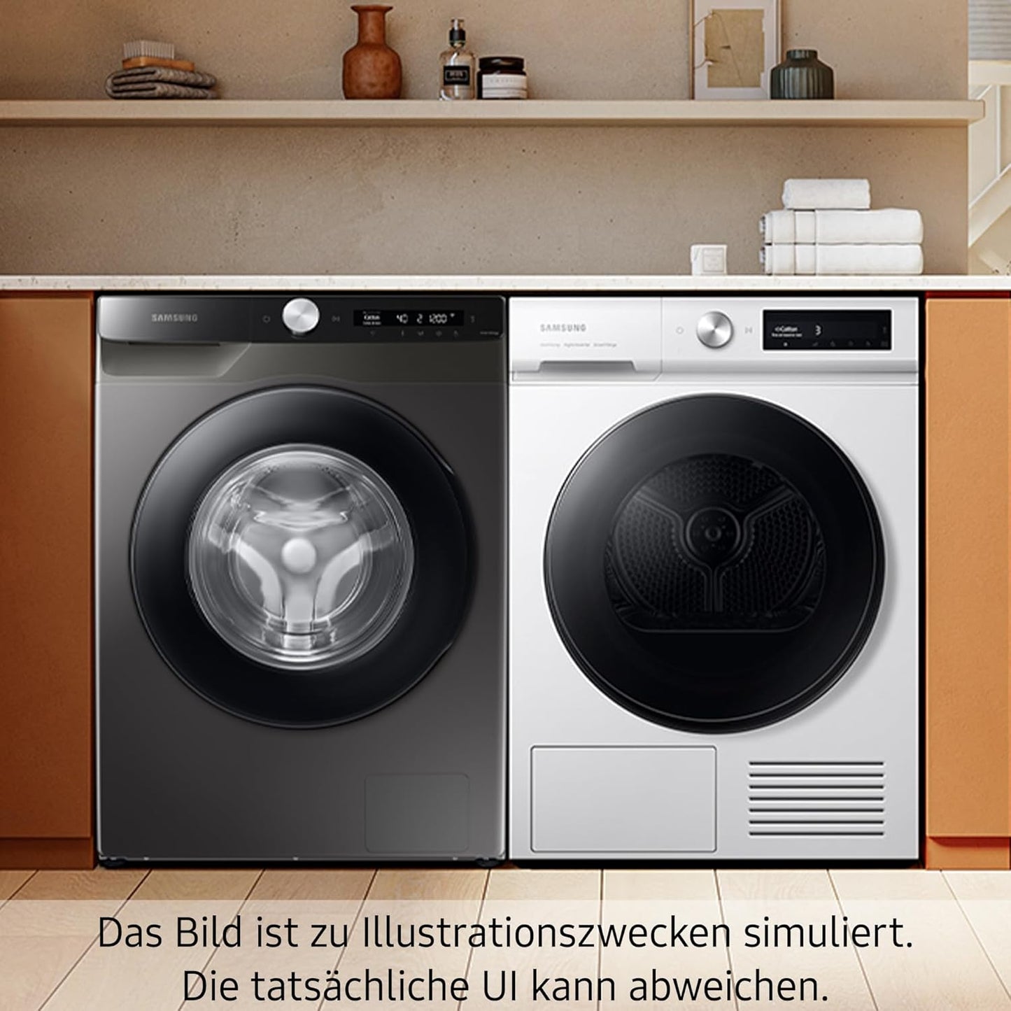 Waschmaschine, 9 kg, 1.400 U/min, EEK: A, Mikroplastik-Programm, Ecobubble, 14 Programme, WiFi SmartControl, Schwarz, WW90CGC04AABEG