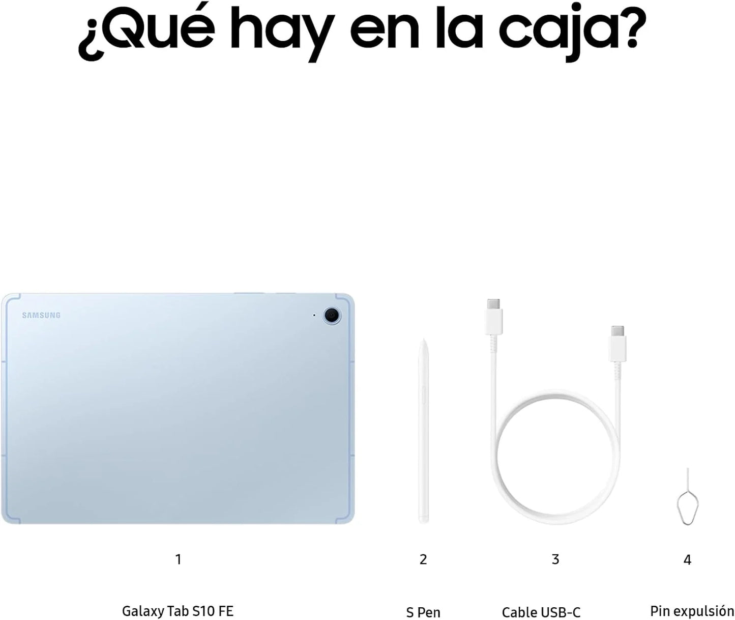 Galaxy Tab S10 FE 256GB, Tablet Android + S Pen, Galaxy AI, 8GB RAM, Pantalla de 10,9", Batería de Larga Duración, Azul, Garantía del Fabricante 3 Años + 1 Año Extra