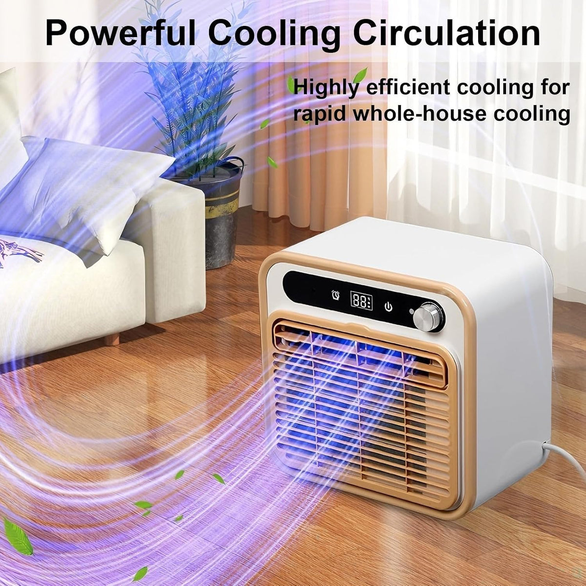 Tragbare Mini-Klimaanlage, Split-Kühlsystem, 5000 BTU, leise Kühlung, keine Fensterabdichtung erforderlich, Touch-Bedienung & Fernbedienung, Timer-Steuerung(With 2-meter connecting pipe)