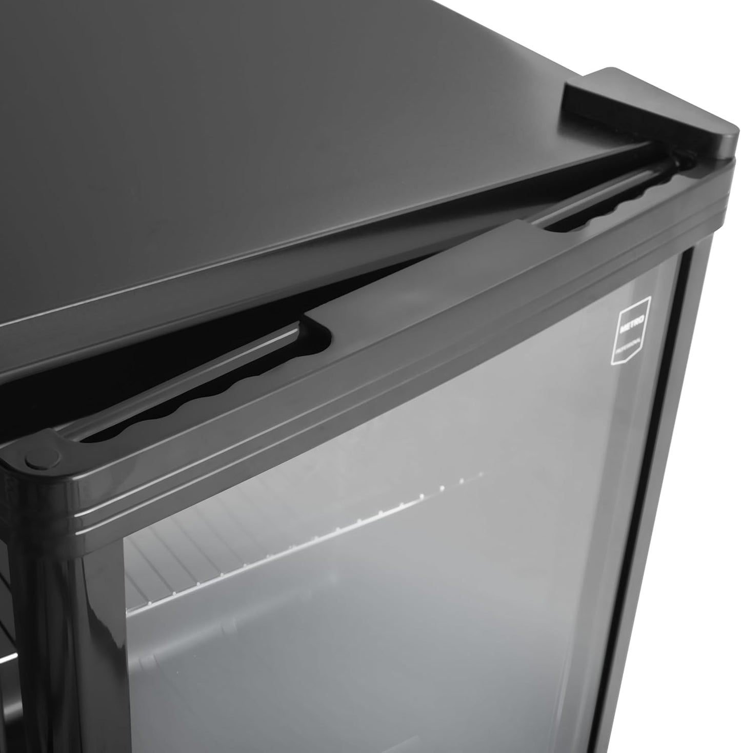 METRO Professional Mini-Kühlschrank GPC1046, Edelstahl/Glas, 43 x 48 x 51.5 cm, 46 L, schwarz
