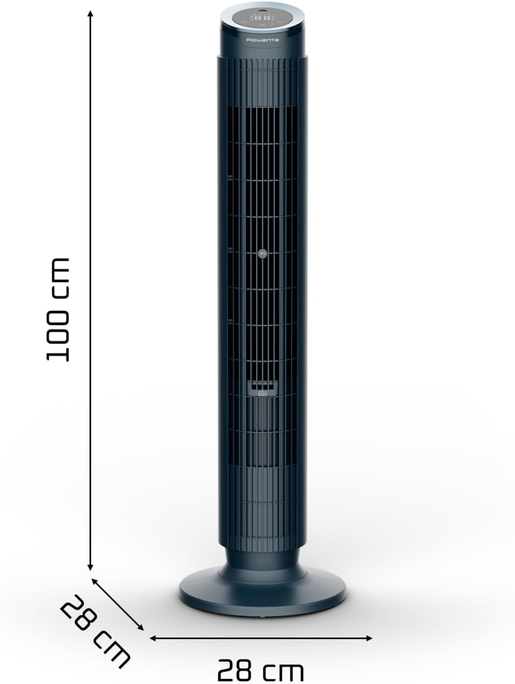 Rowenta Eole Silence Force Turmventilator, leistungsstark, Silent-Modus, 12 Geschwindigkeitsstufen, 5 Automatikmodi, Timer, 60-90°-Schwenkung, Fernbedienung, Staubschutzabdeckung, Blau, VU7050F0