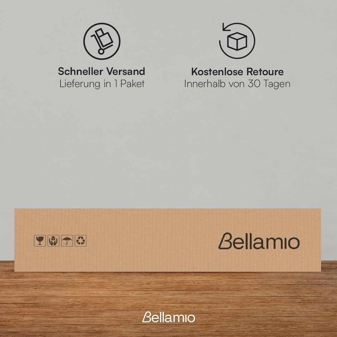 Bellamio Apol Besenschrank - Mehrzweckschrank 40 cm breit Weiß - Vorratsschrank mit Staubsaugerfach - Putzschrank aus Holz - Flurschrank mit Stauraum - Haushaltsschrank - Allzweckschrank 176x33x40 cm