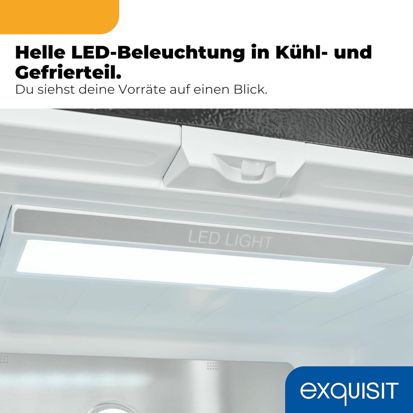 Exquisit Frenchdoor Kühl-Gefrierkombination | 506 l Nutzinhalt, Energieklasse E, 41 dB, No Frost Kühlen & Gefrieren, Schnellgefrieren, Wasserspender, LED, Elektronik | FD5490-160-WS-200E inoxlook-az
