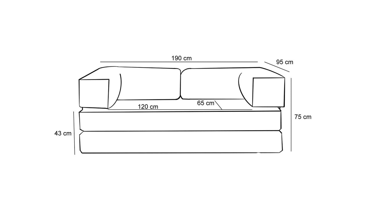 Comfort 3er Sofa - Sahne