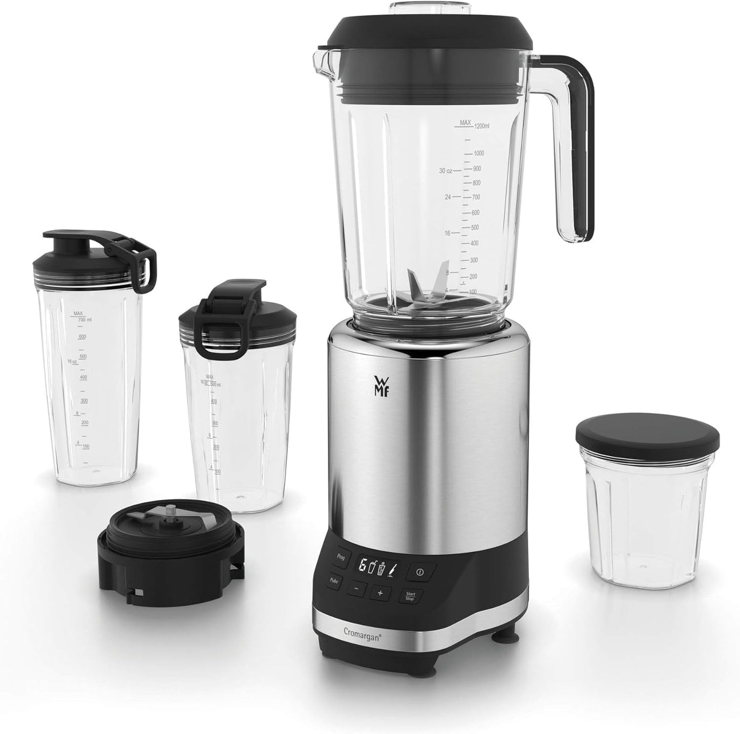 WMF Kult Pro Multifunktionsmixer Hochleistungsmixer, 30.000 U/min, Smoothie Maker, Standmixer, Ice-Crush Funktion, 4 Mixbehlter inkl. ToGo-Verschluss