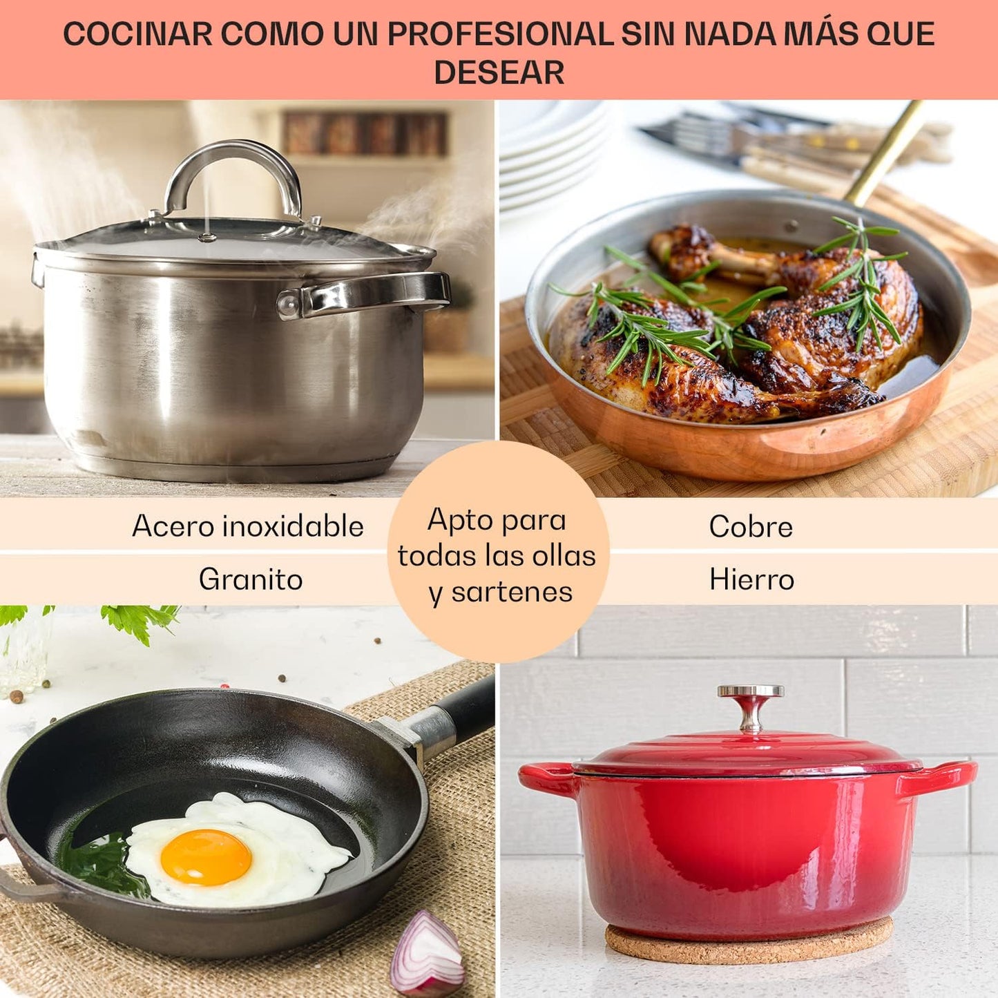 Klarstein Cocina de Gas Butano, Placa de Gas 4 Fuegos 8000W, Placa Vitroceramica Gas Integrada para Cocina, Placa Gas Butano de Diseño, Encimera Gas de Fogones con Base de vidrio y Acero Inoxidable