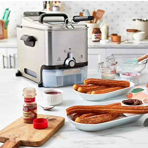 Ultimate Steel Deep Fryer with Basket 3.5 Liter Oil and 2.6 Pound Food Capacity