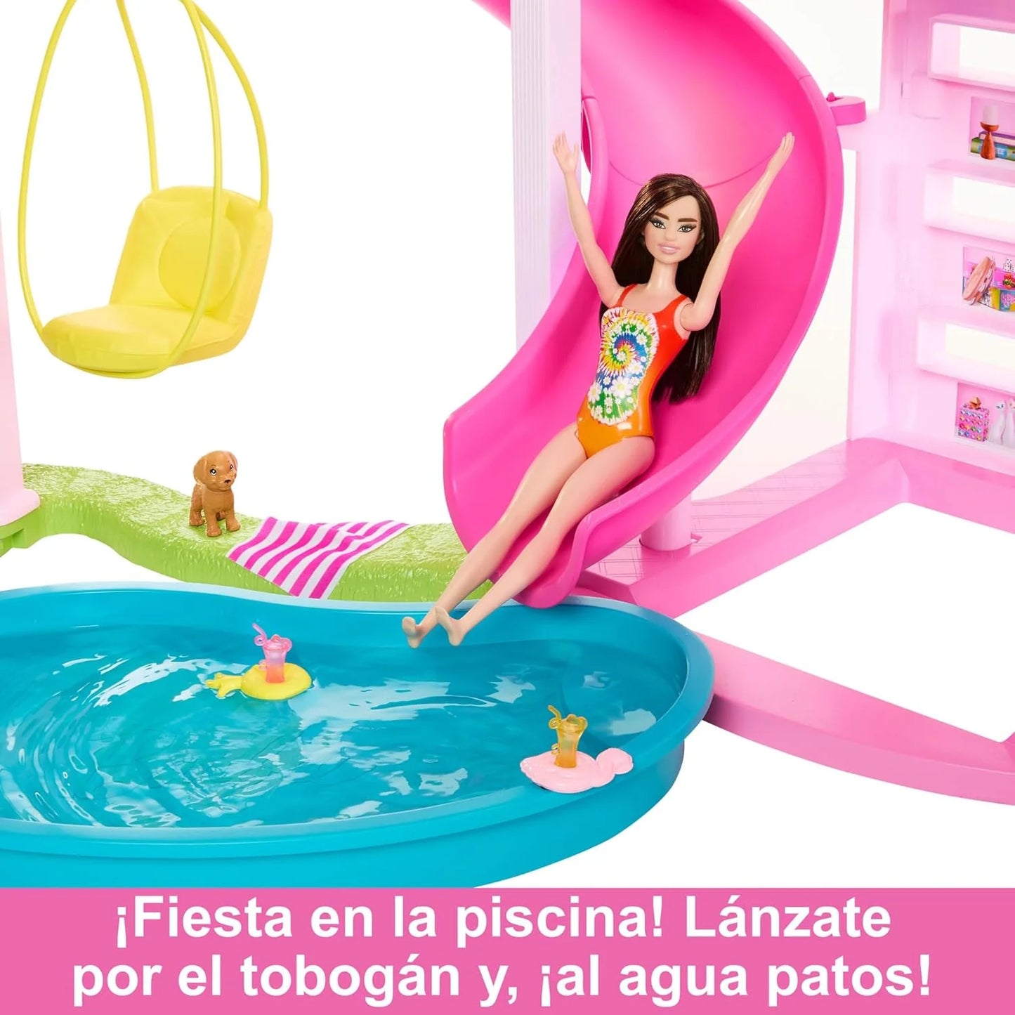 Barbie Dreamhouse 2023 Casa para muñecas de juguete de 3 plantas con +75 muebles y accesorios, +3 años (Mattel HMX10)
