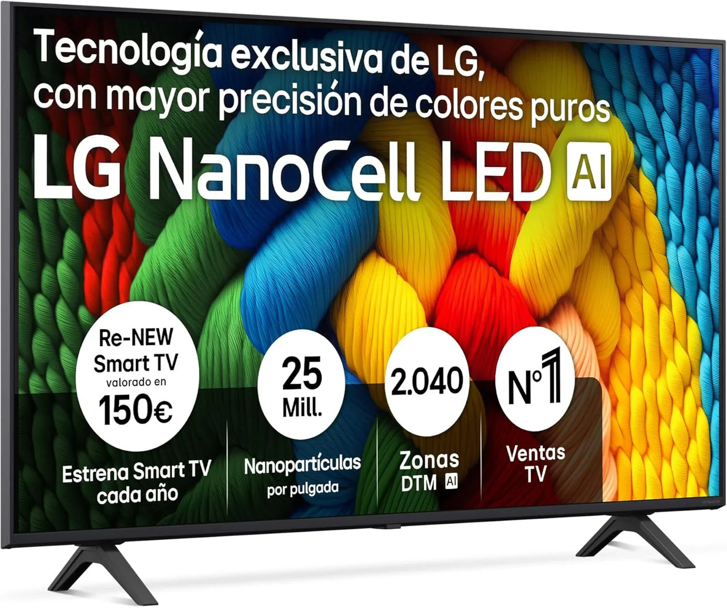 LG 43UA73006LA - TV 43", UHD 4K, WebOS 25, Ultimate IA, HDR10 Pro, Super Upscaling, Dolby Digital Plus, Google Assistant, Black