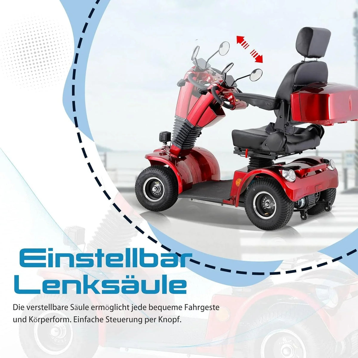 2025 Scooter de movilidad ZVGREEN de 4 ruedas – modelo para personas mayores con asiento tipo capitán – hasta 15 km/h – gran espacio de almacenamiento – asiento giratorio – freno electromagnético