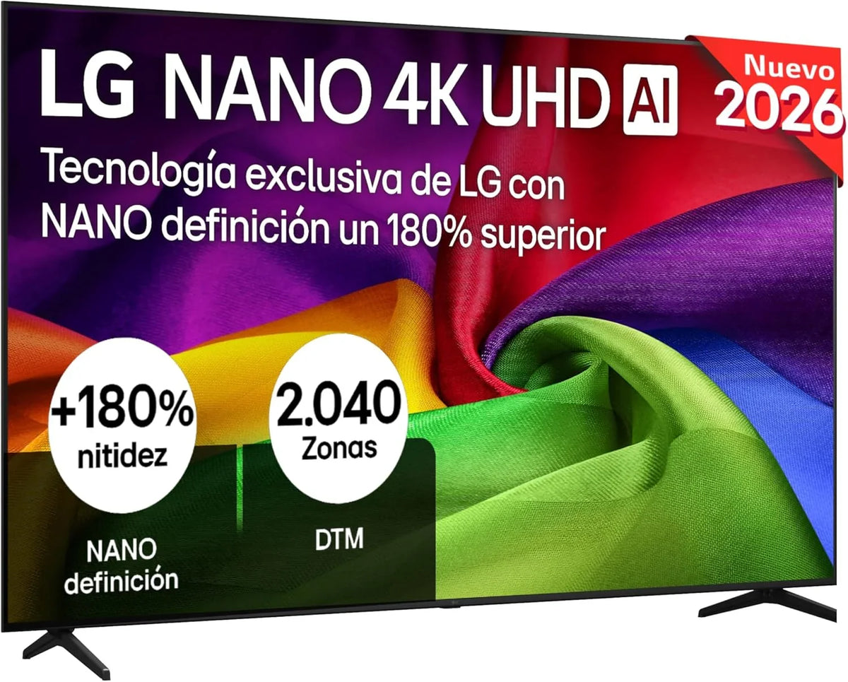 LG 43UA73006LA - TV 43", UHD 4K, WebOS 25, Ultimate IA, HDR10 Pro, Super Upscaling, Dolby Digital Plus, Google Assistant, Black
