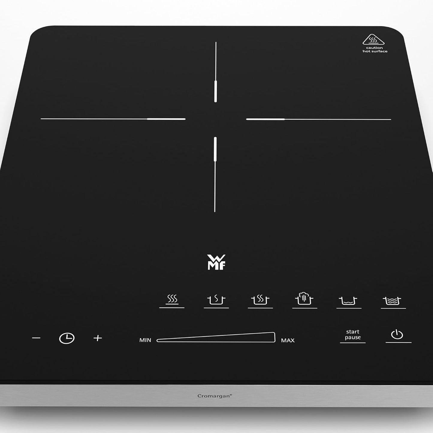 WMF Kult X Doppel- Induktionskochfeld 2 Platten, Kochplatte bis 28 cm, 2 Kochzonen, 8 Stufen, Topferkennung,Touch-Display, Glaskeramik, Timer-Funktion, 3500 W