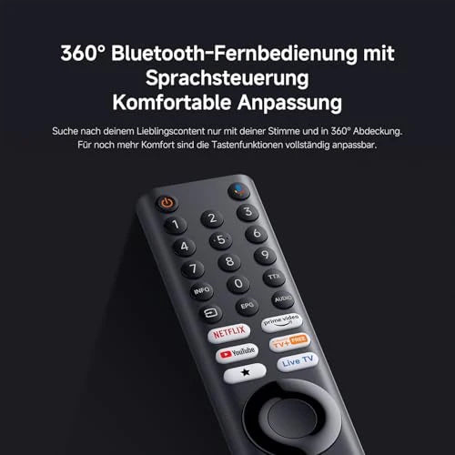 XIAOMI A Pro, 55" (140 cm), 4K UHD QLED, Smart TV, Google TV, Triple Tuner DVB-C/S/S2/T/T2, HDR10+, Game Boost 120Hz, MEMC, Sprachsteuerung mit, 2+8GB, Kompatibel mit Apple Airplay & Google Cast