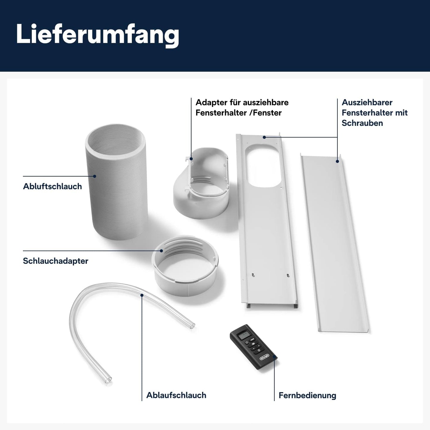 De'Longhi Pinguino - 3-in-1 Mobiles Klimagerät, für Räume bis 27 m², mit Luftentfeuchter & Ventilator, 9400 BTU, Leiser Betrieb, Fernbedienung, 24h-Timer, Energieeffizienzklasse A (PACEM82)