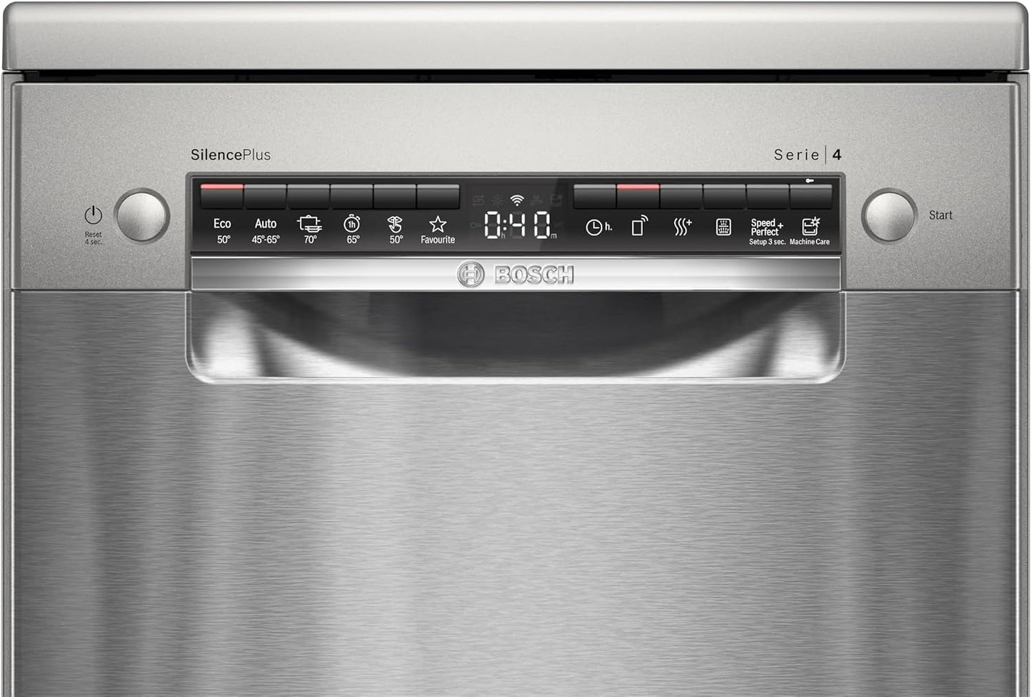 Bosch - Lavavajillas, 45 cm, Serie 4, Libre Instalación, Home Connect, Acero Inoxidable, SPS4HMI49E