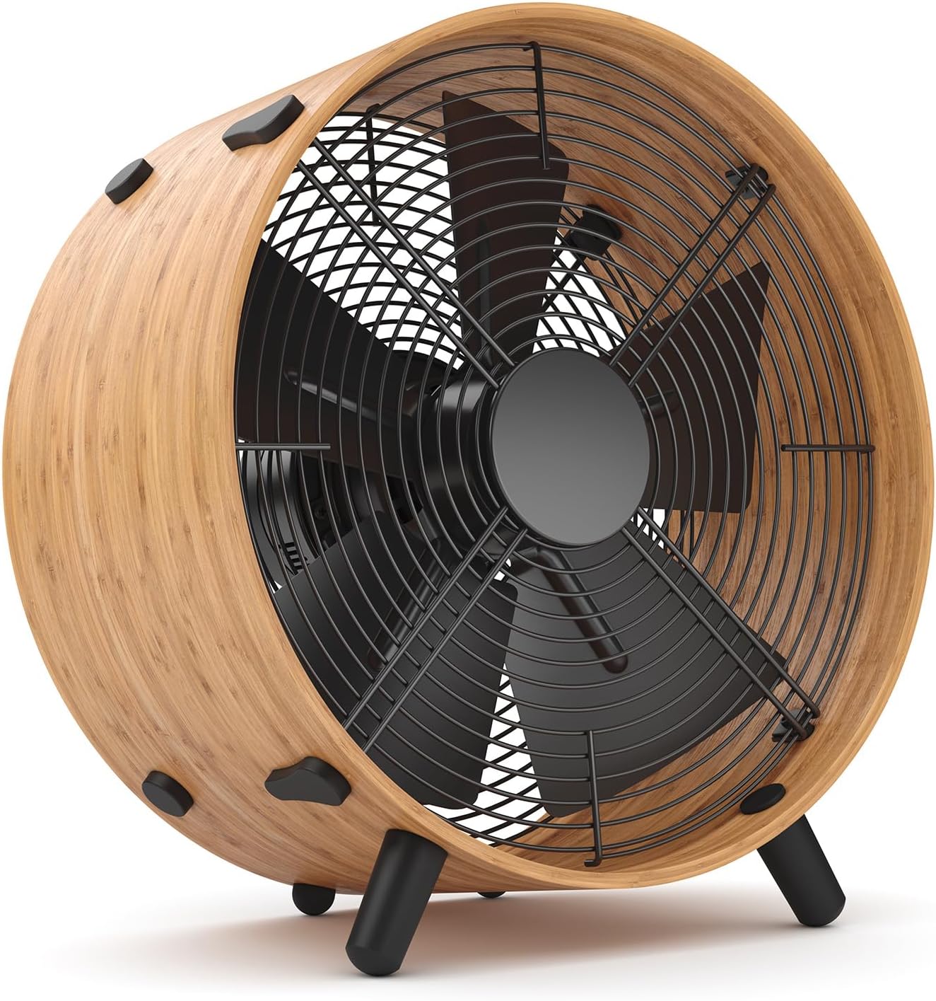 Stadler Form Ventilator Otto, aus Bambus, mit 3 Geschwindigkeiten, ideal im Sommer und fürs Schlafzimmer, Wohnzimmer und Büro geeignet, einfache Reinigung, 50 Watt