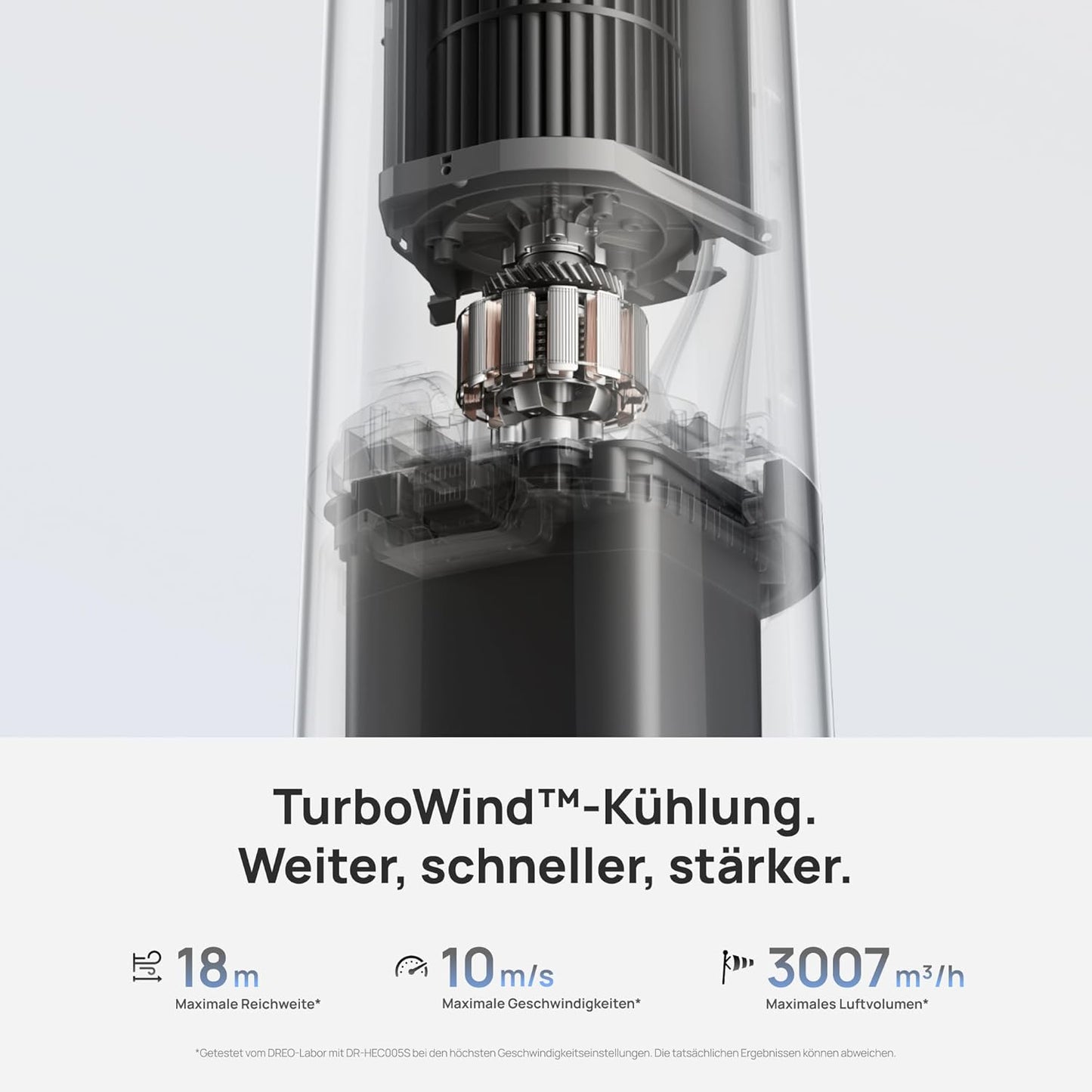 DREO TurboCool Nebelventilator 765S, 3-in-1 Turmventilator mit Ultraschall, WLAN & App-Steuerung, 6 L Tank, 10.4 m/s Luftstrom, 20 dB leiser DC-Motor, 90° Oszillation, 12 Geschwindigkeiten, 4 Modi