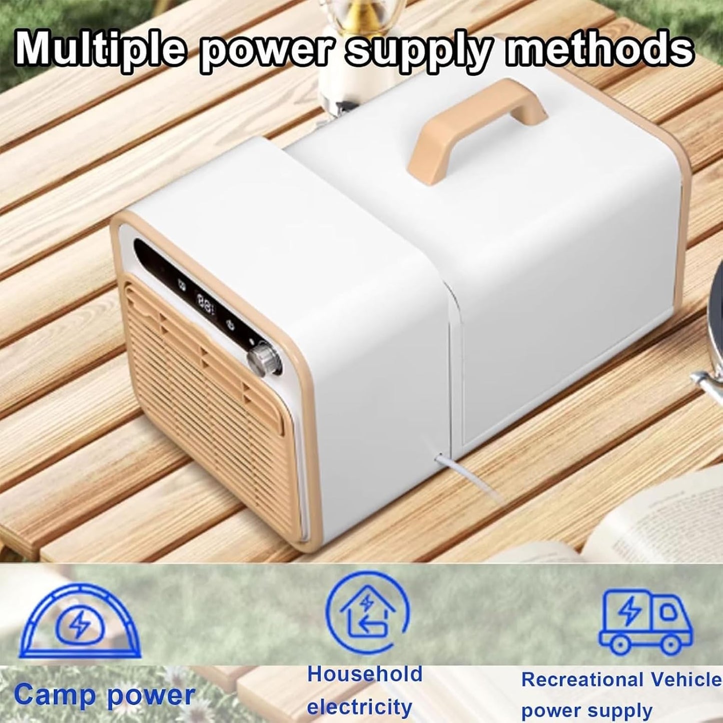 Tragbare Mini-Klimaanlage, Split-Kühlsystem, 5000 BTU, leise Kühlung, keine Fensterabdichtung erforderlich, Touch-Bedienung & Fernbedienung, Timer-Steuerung(With 2-meter connecting pipe)