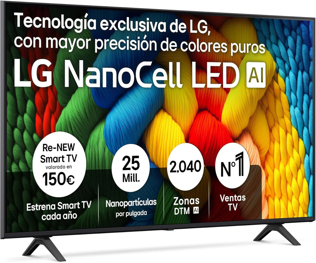 LG 43UA73006LA - TV 43", UHD 4K, WebOS 25, Ultimate IA, HDR10 Pro, Super Upscaling, Dolby Digital Plus, Google Assistant, Black