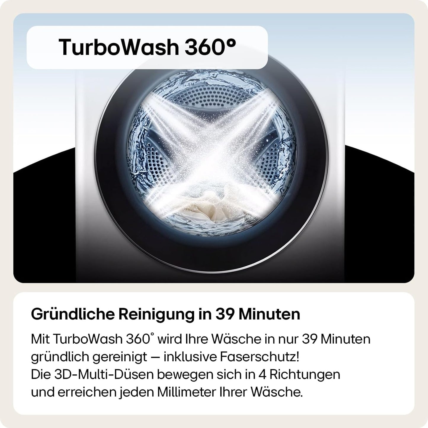 LG F4WV7080, Klasse A, Frontlader-Waschmaschine 8 kg, 1400 U/Min, AI Direct Drive, Wi-Fi, Tiefenreinigung mit Dampf, Groe Kapazitt, TRIPLE A, Auentür aus Sicherheitsglas, 62 x 60 x 85 cm Wei
