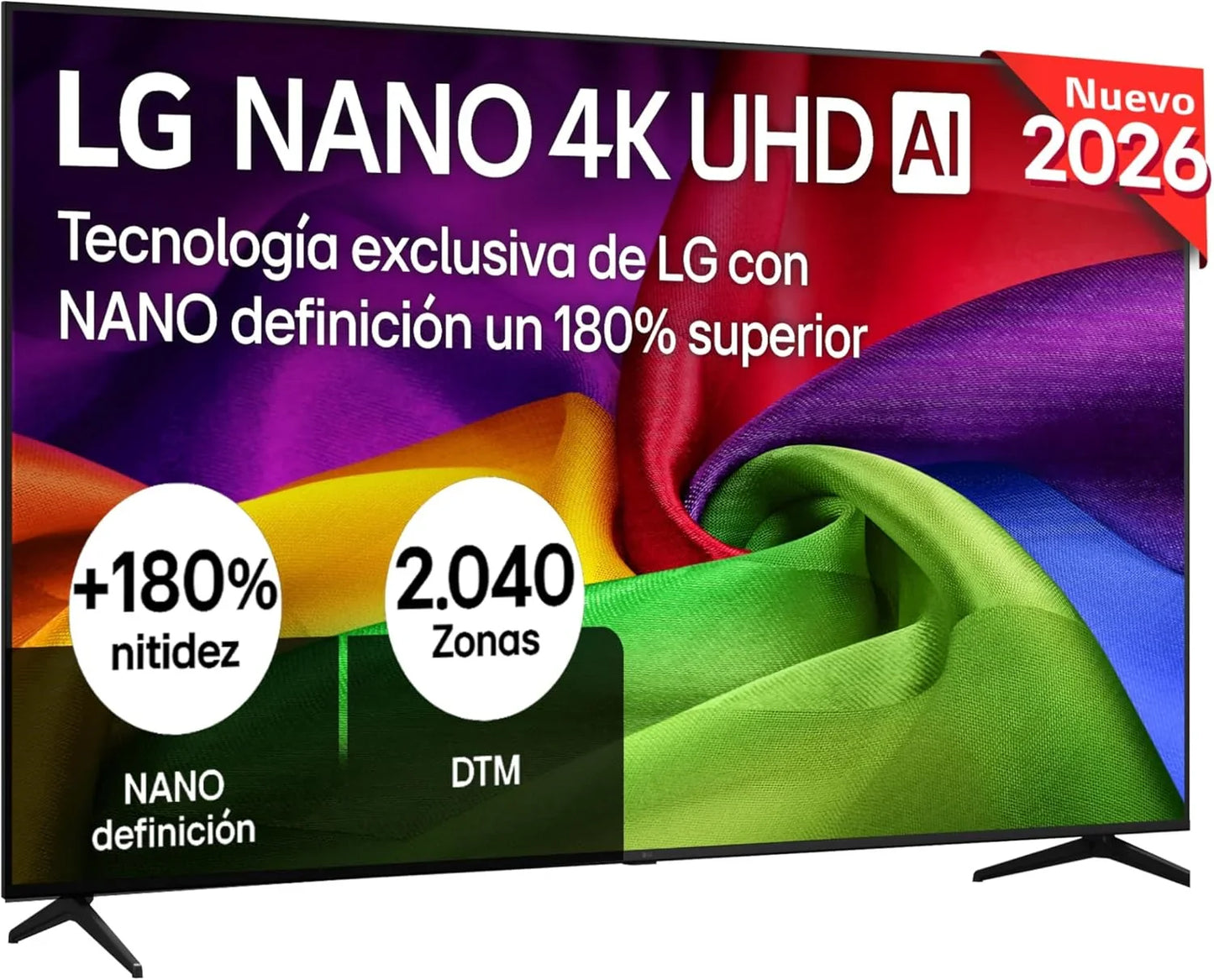 LG 43UA73006LA - TV 43", UHD 4K, WebOS 25, Ultimate IA, HDR10 Pro, Super Upscaling, Dolby Digital Plus, Google Assistant, Black
