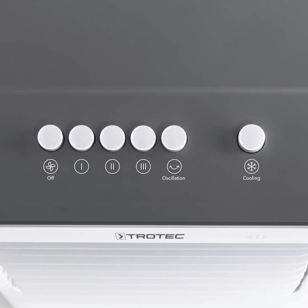 TROTEC PAE 21 Aircooler, mobiles 3 in 1 Klimagerät, Luftkühler, Lufterfrischer, Ventilator (3 Gebläsestufen, leise, Swing-Funktion)