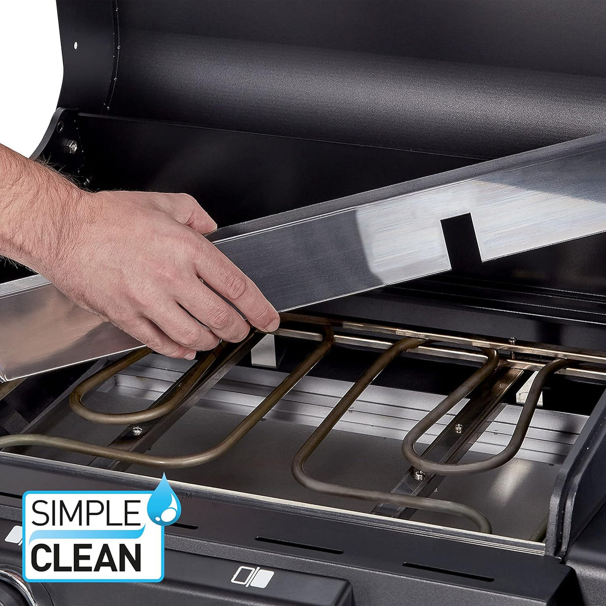 Enders® Elektrogrill eCRAVE 2, mit Gussrost, Grillwagen mit viel Stauraum, SIMPLE CLEAN™ Reinigungssystem, 2 leistungsstarke Heizelemente, formstabile Garhaube mit integriertem Thermometer #97116