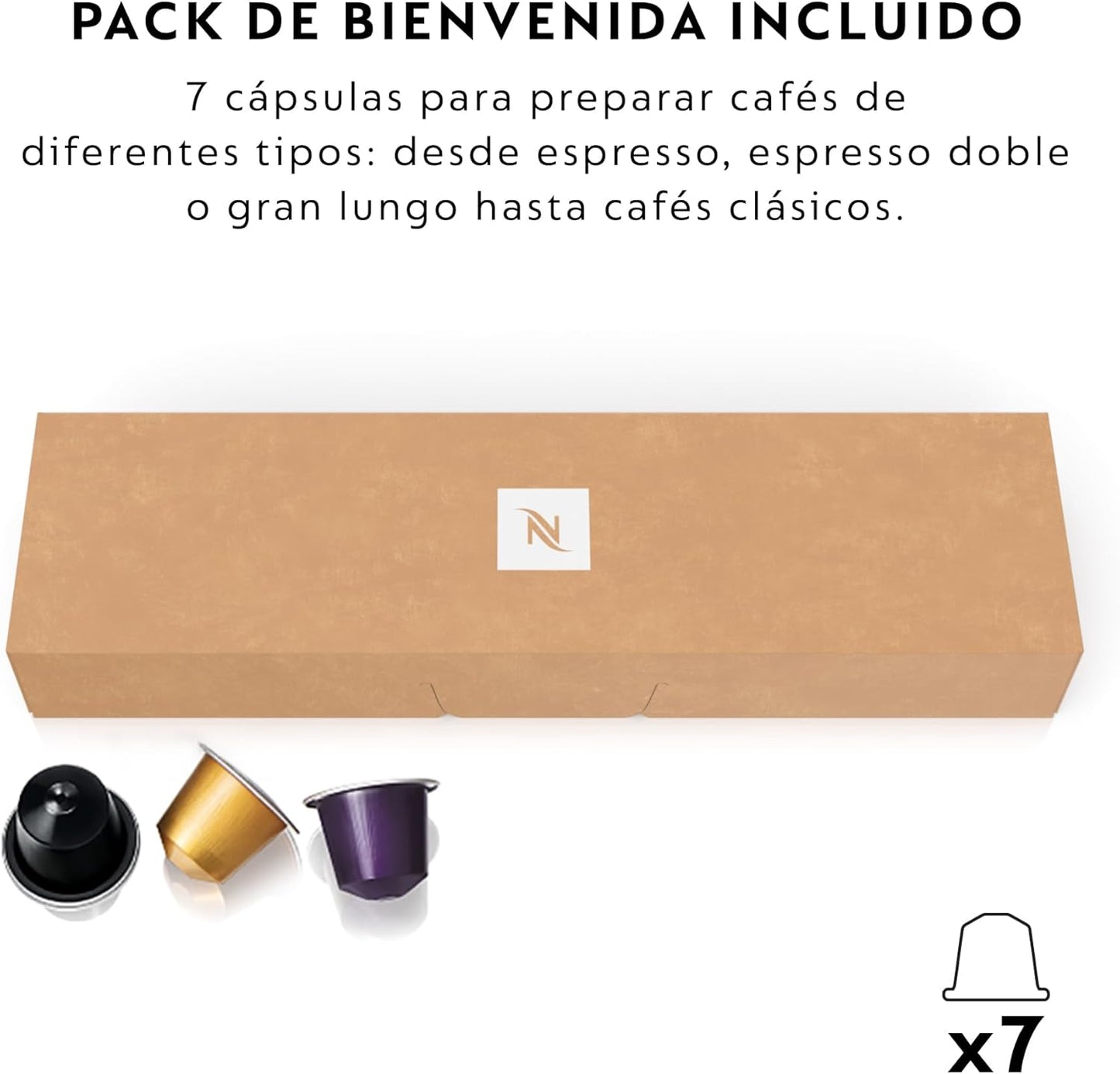 Nespresso De'Longhi Inissia EN80.B Coffee Machine for Nespresso Capsules 19 Bar Automatic Shut-off Black