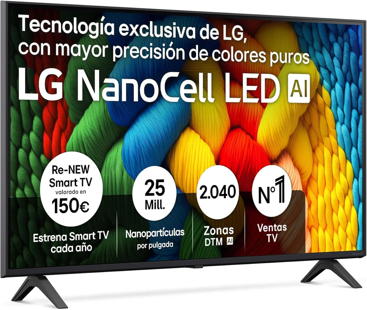 LG 43UA73006LA - TV 43", UHD 4K, WebOS 25, Ultimate IA, HDR10 Pro, Super Upscaling, Dolby Digital Plus, Google Assistant, Black