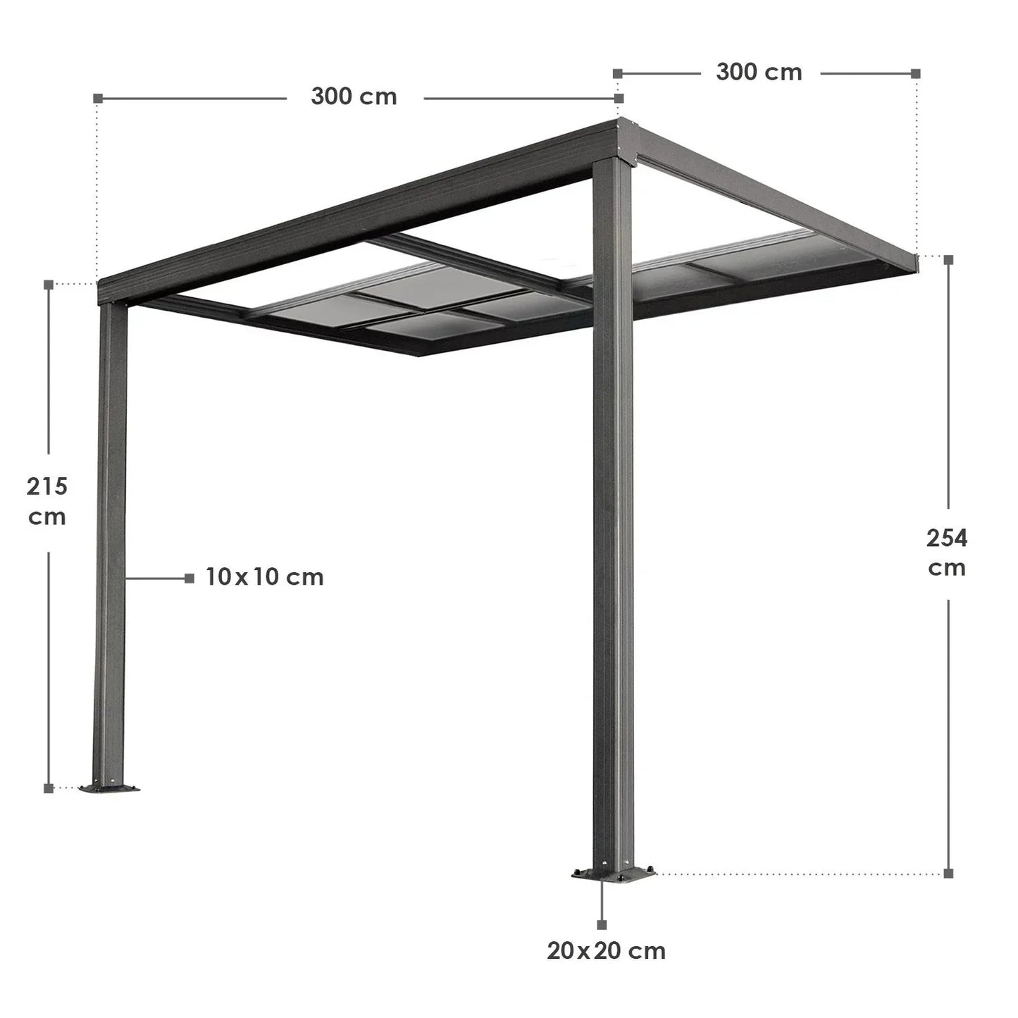 2025 Toldo para terraza Jakarta con paneles de policarbonato