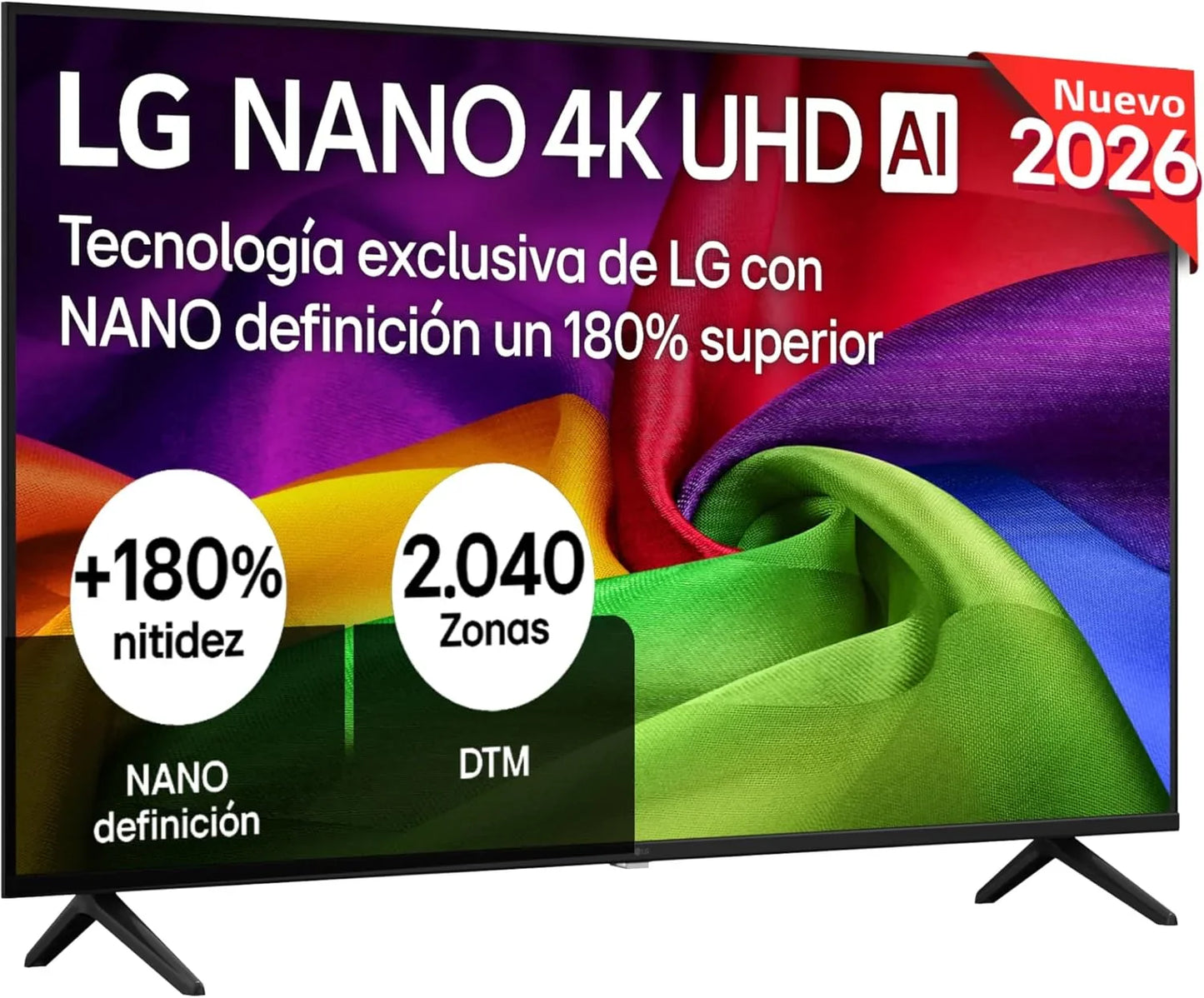 LG 43UA73006LA - TV 43", UHD 4K, WebOS 25, Ultimate IA, HDR10 Pro, Super Upscaling, Dolby Digital Plus, Google Assistant, Black