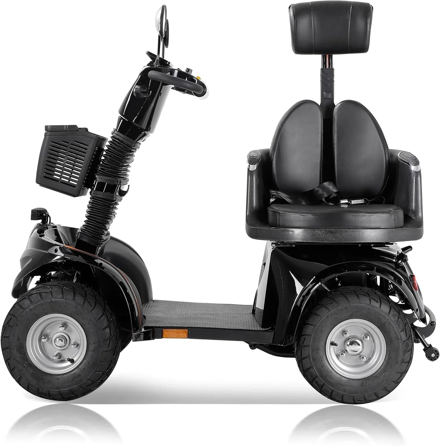 2025 Scooter de movilidad ZVGREEN de 4 ruedas – modelo para personas mayores con asiento tipo capitán – hasta 15 km/h – gran espacio de almacenamiento – asiento giratorio – freno electromagnético
