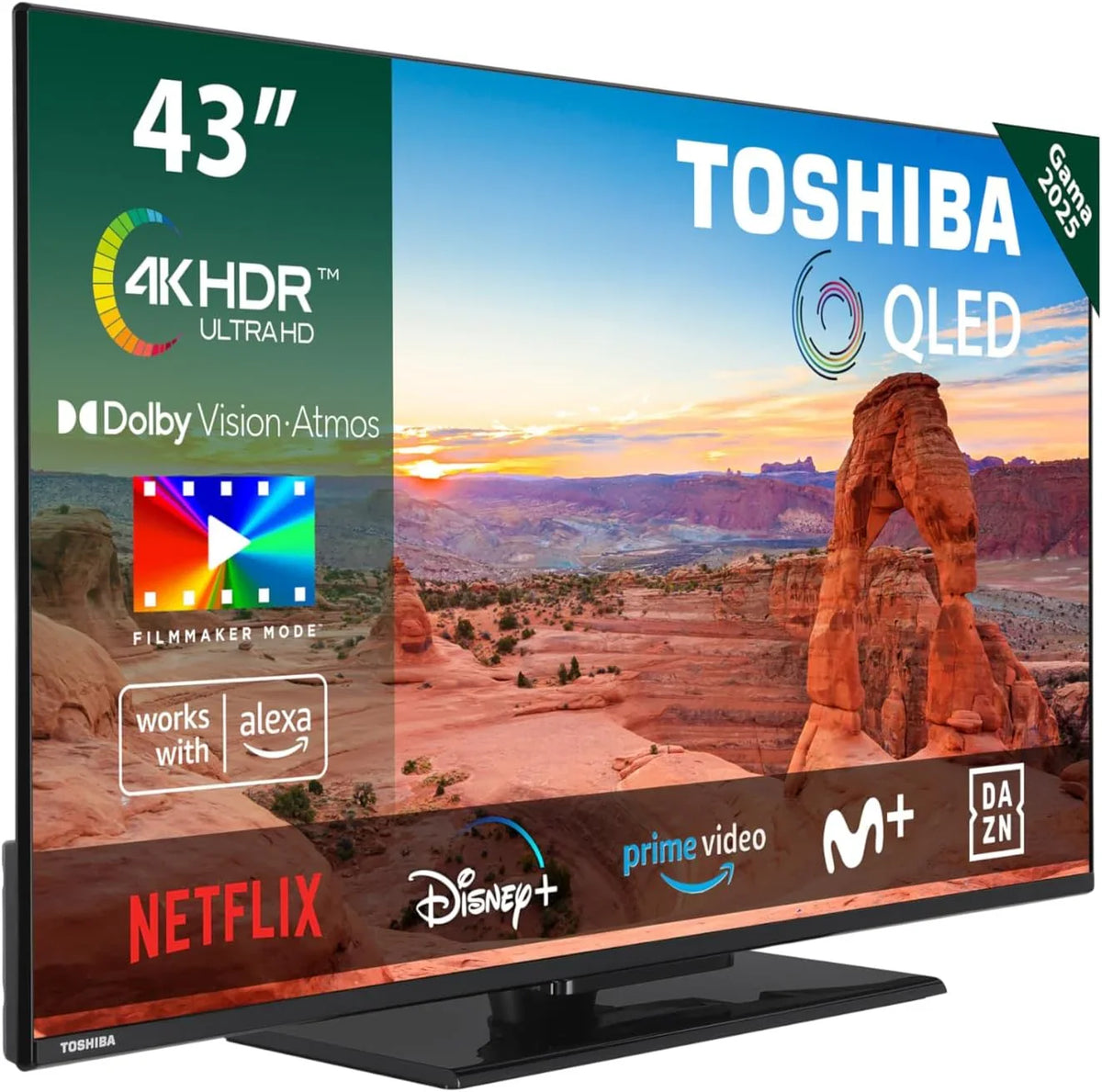 Toshiba 40LV3563DG 40" Full HD (1920 x 1080) HDR Smart TV with Central Stand, Compatible with Alexa, WiFi