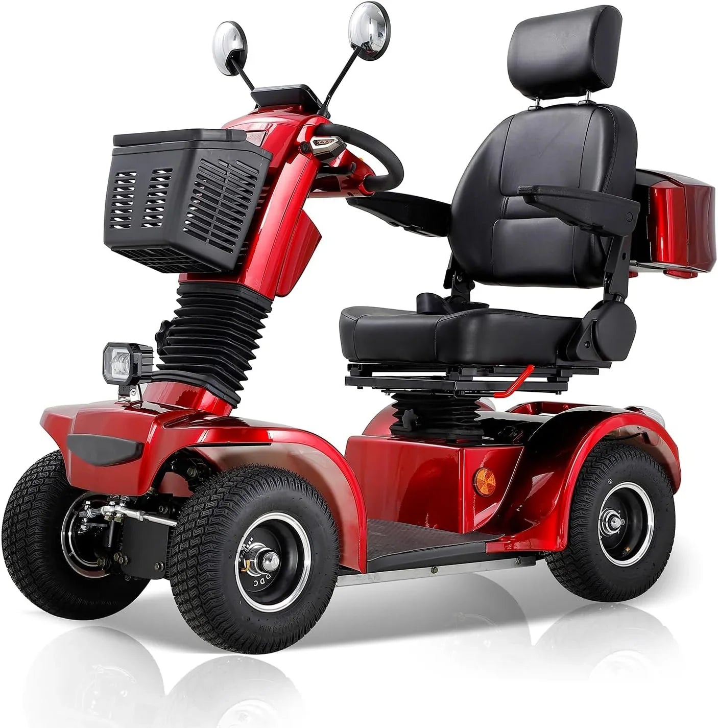 2025 Scooter de movilidad ZVGREEN de 4 ruedas – modelo para personas mayores con asiento tipo capitán – hasta 15 km/h – gran espacio de almacenamiento – asiento giratorio – freno electromagnético