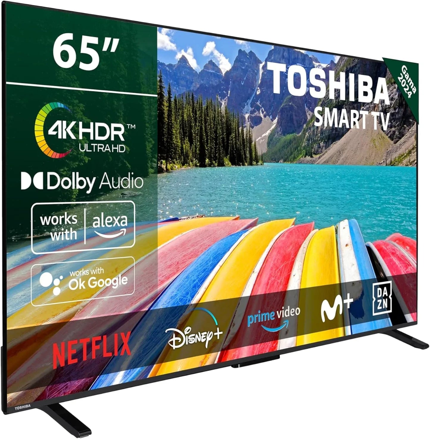 Toshiba 40LV3563DG 40" Full HD (1920 x 1080) HDR Smart TV with Central Stand, Compatible with Alexa, WiFi