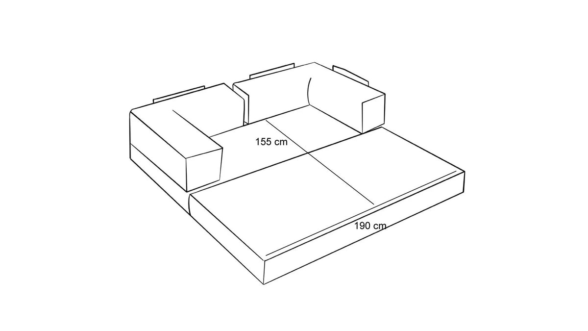 Comfort 3er Sofa - Grün