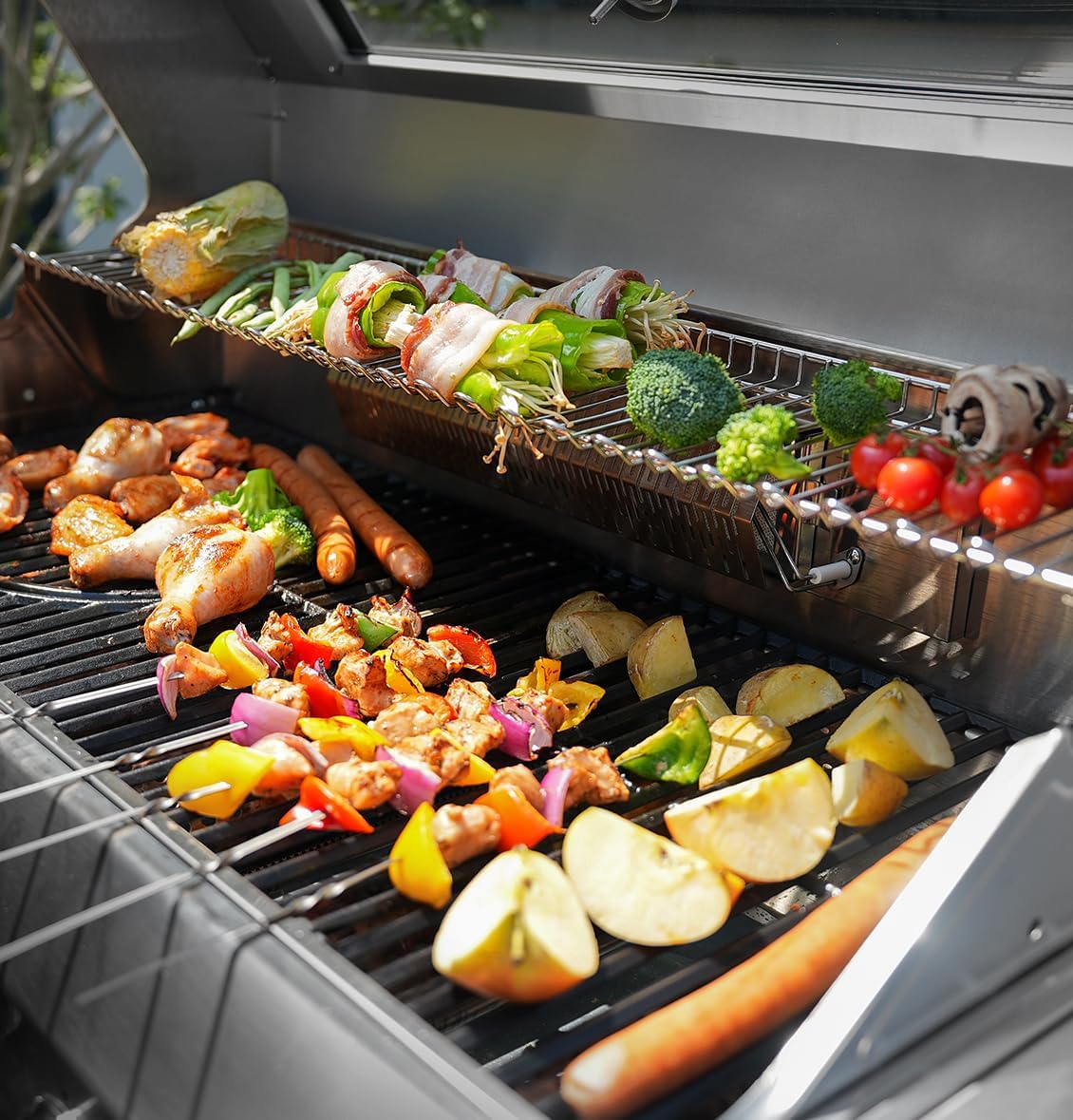 TAINO PLATINUM YAMARA 6+2 Gasgrill Edelstahl 6 Brenner Keramik Sear-Burner Keramik Backburner Piezo-Zündung Grillrost Gusseisen