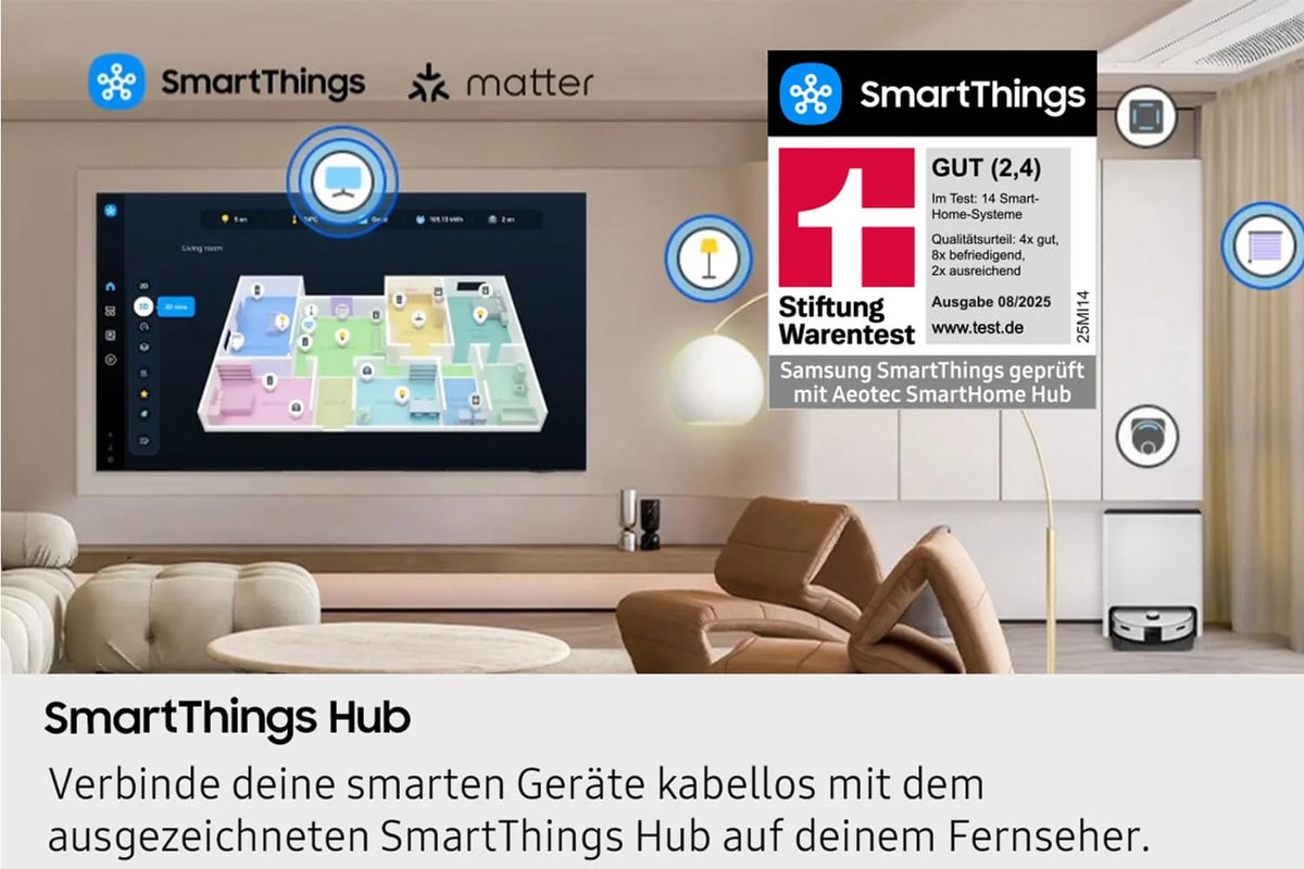 Samsung Full HD F6009F 24 Zoll (61 cm) LED Flachbildfernseher, PurColor-Technologie, HDR, Object Tracking Sound Lite, Knox Security, One UI Tizen, Smart TV, Unbegrenzt kostenlose Inhalte