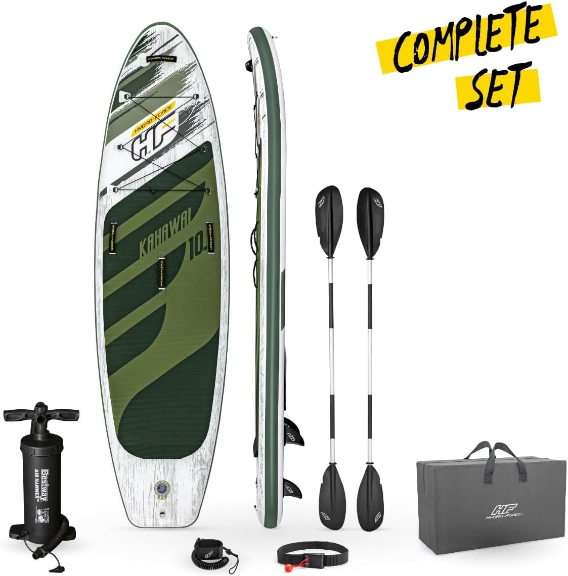 Hydro-Force SUP, aufblasbares Stand Up Paddle Board, komplettes Set, mehrere Stile, Größen, 2,4 m, 3,4 m, 3,8 m, 3,8 m, 3,8 m, 3,8 m