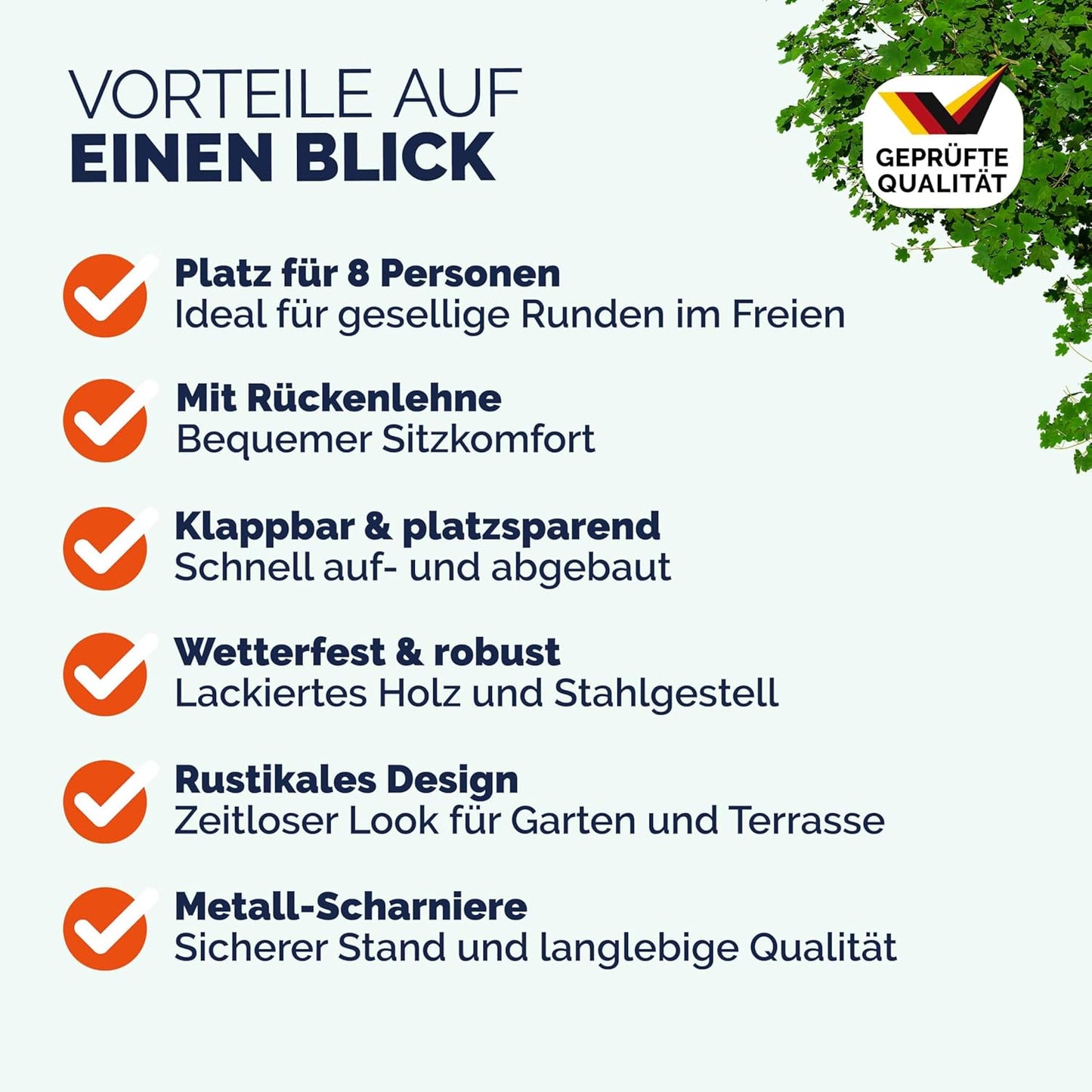 Casaria® Bierzeltgarnitur mit Lehne 170 cm Klappbar Stabil 2X Bierbank 1x Breiter Tisch Holz Biertischgarnitur Festzeltgarnitur Biergartengarnitur