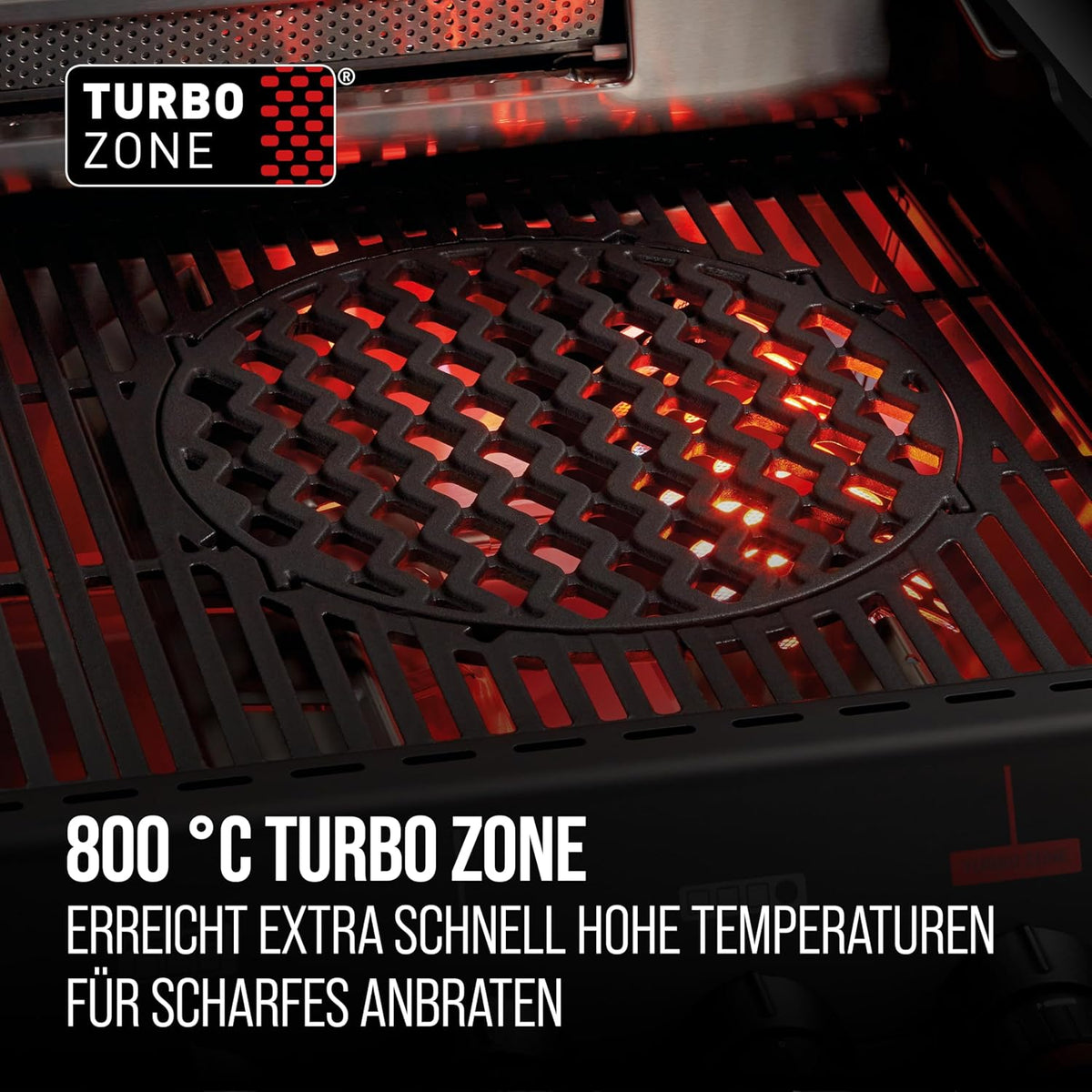 Enders® Gasgrill Monroe Pro 4 SIKR Turbo Shadow inkl. Seargrate, 4-Brenner, mit Kocher, Infrarot-Heckbrenner, PanoVision Sichtfenster, Gussrost, Aluguss Grill, 800 °C TURBO ZONE™, SIMPLE CLEAN™, #8366