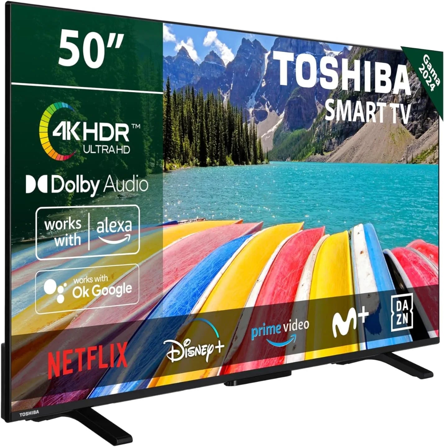 Toshiba 40LV3563DG 40" Full HD (1920 x 1080) HDR Smart TV with Central Stand, Compatible with Alexa, WiFi
