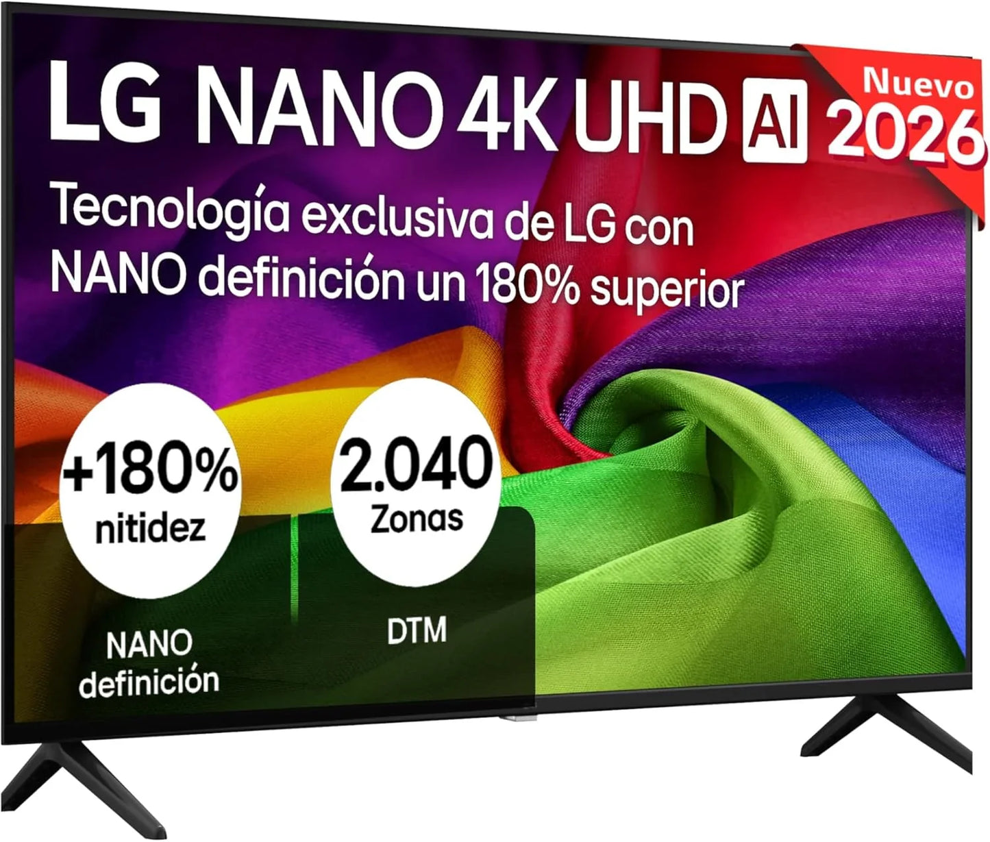 LG 43UA73006LA - TV 43", UHD 4K, WebOS 25, Ultimate IA, HDR10 Pro, Super Upscaling, Dolby Digital Plus, Google Assistant, Black