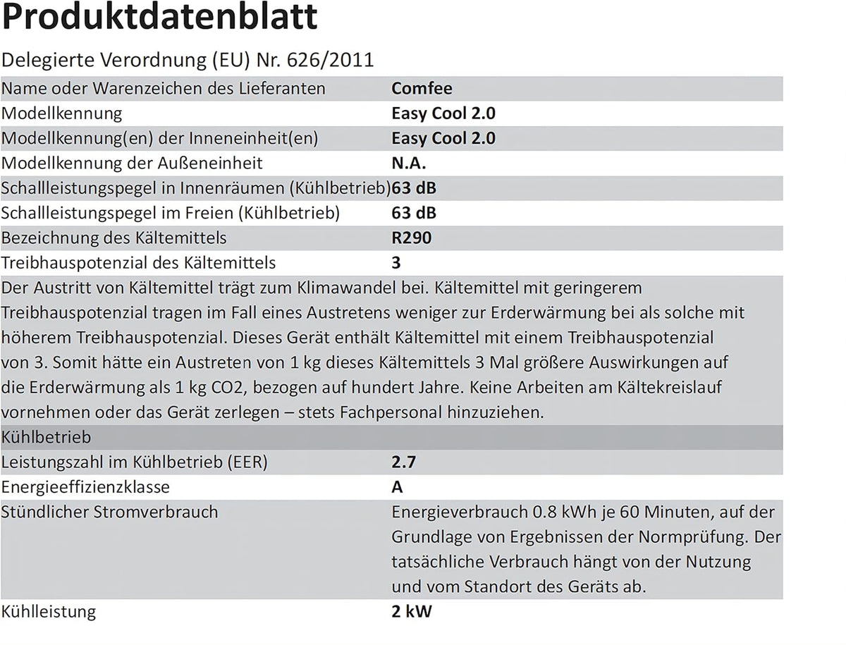 Comfee Mobiles Klimagerät MPPH-09CRN7, 9000 BTU 2,6kW, Kühlen&Ventilieren&Entfeuchten, Raumgröße bis 88m³(33㎡), Mobile Klimaanlage mit Abluftschlauch