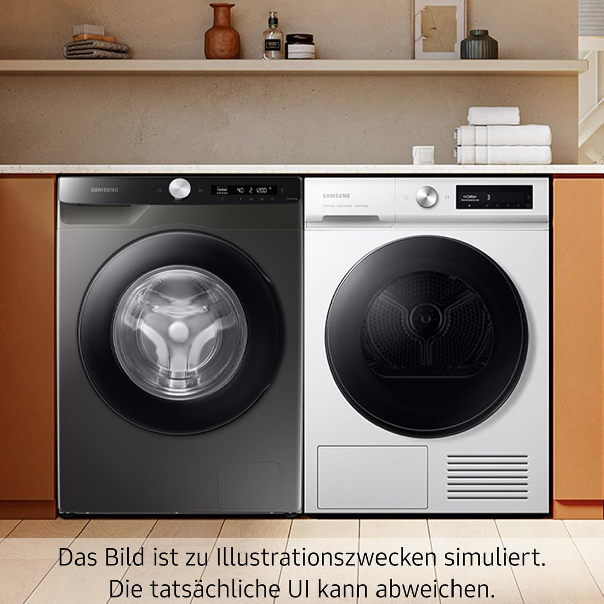 Waschmaschine, 9 kg, 1.400 U/min, EEK: A, Mikroplastik-Programm, Ecobubble, 14 Programme, WiFi SmartControl, Schwarz, WW90CGC04AABEG