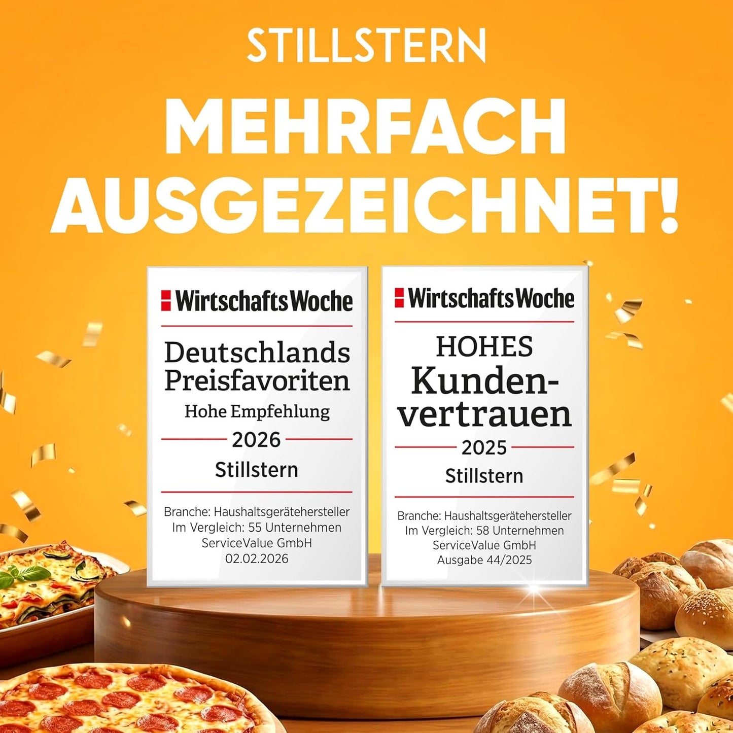 Stillstern Gefrierschrank C (73L) 4-Sterne-Gefrierfach -18°C ger. Energiever. Mini Freezer mit 3 Fächer, stufenlos reg. Temp., kleine Tiefkühltruhe, Türanschlag r./l. Tiefkühlschrank Klein Schwarz